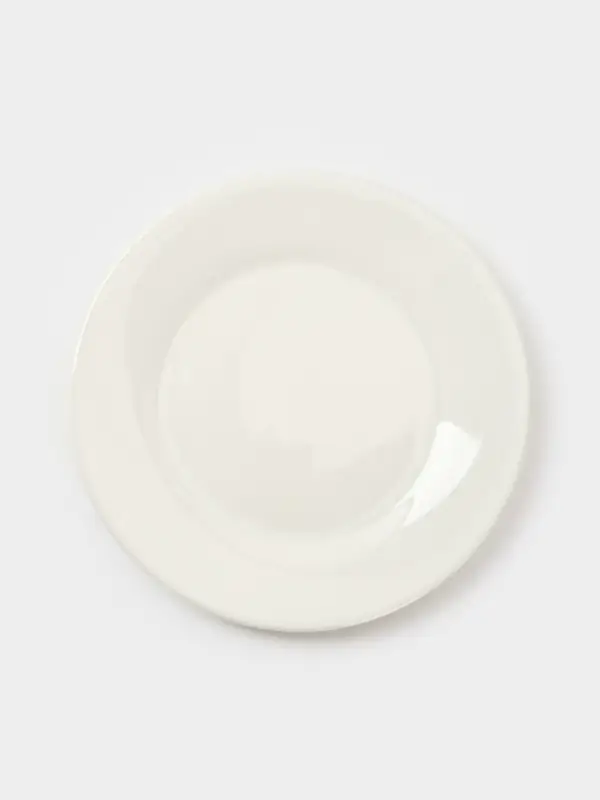 Тарелки Доляна White Label, набор 4 шт., d=20 см, утолщенный край, фарфор, белые