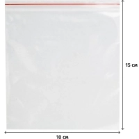 Пакет с замком (Zip Lock) 10x15 см., 32 мкм, 1000 шт/уп эконом