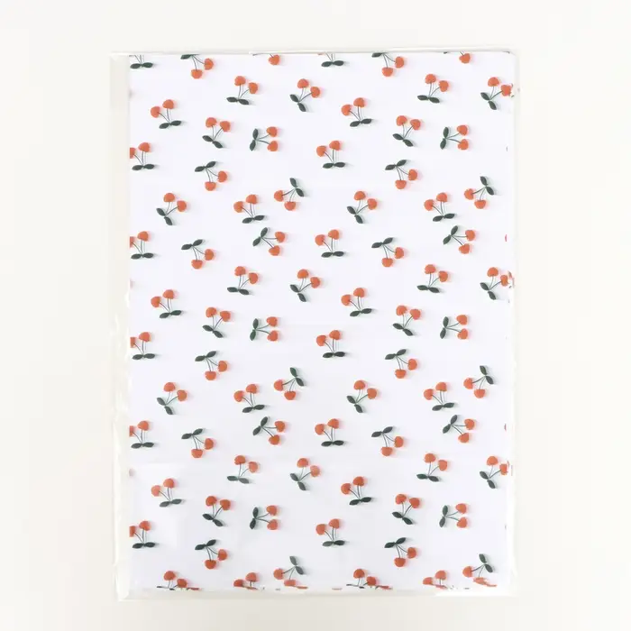 Бумага упаковочная тишью, «Вишня», 50 см × 70 см 17 грамм