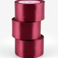 Атласная лента, набор 3 шт., 50 мм, 23&plusmn;1 м, бордовая №48