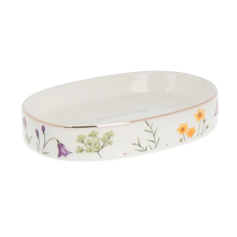 Мыльница тм VETTA Вирджиния, керамогранит, белый, 11,5x8,5x2см