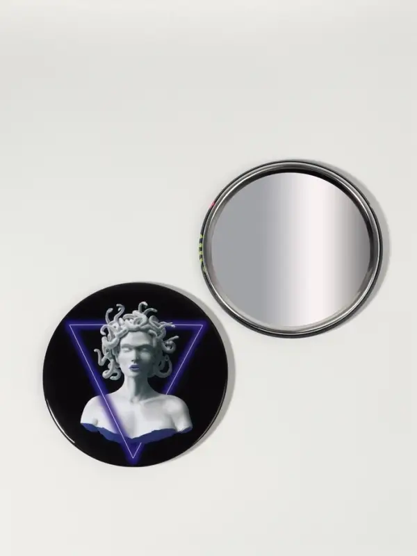 Зеркало карманное &laquo;ГОРГОНА&raquo;, d=7.5 см, рисунок МИКС