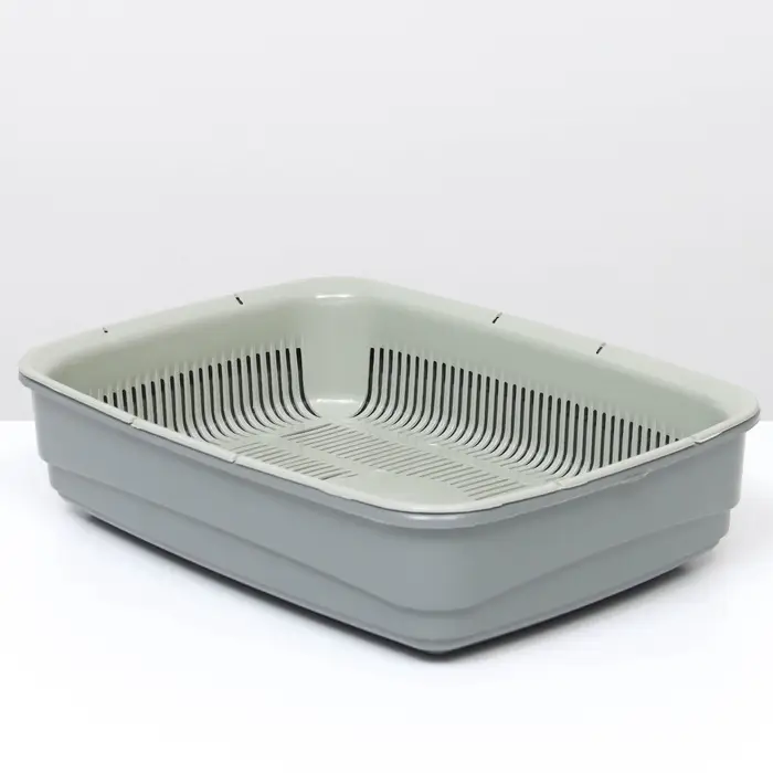 Лоток большой с сеткой Atlantis &laquo;Стандарт&raquo;, 42&times;31&times;10 см, серый