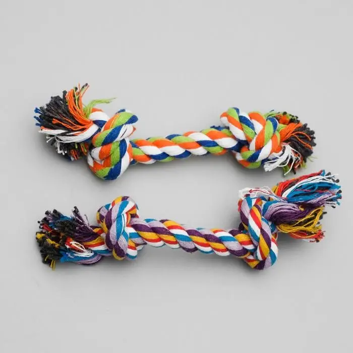 Игрушка канатная "2 узла" малая, 20 г, до 20 см, микс цветов