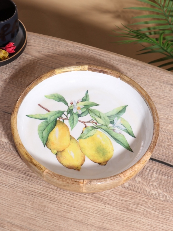 Блюдо Блюдо "Лимоны" дерево манго 25х25х4,5 см