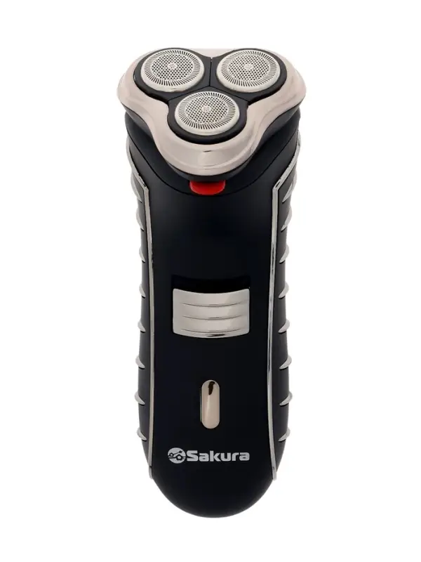 Электробритва Sakura SA-5414BK, АКБ, сеточная, 3 плавающие головки, триммер, чёрная Электробритва Sakura SA-5414BK, АКБ, сеточная, 3 плавающие головки, триммер, чёрная