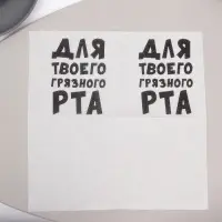 Салфетки бумажные однослойные &laquo;Для твоего грязного рта&raquo;, 24&times;24 см, 100 шт.