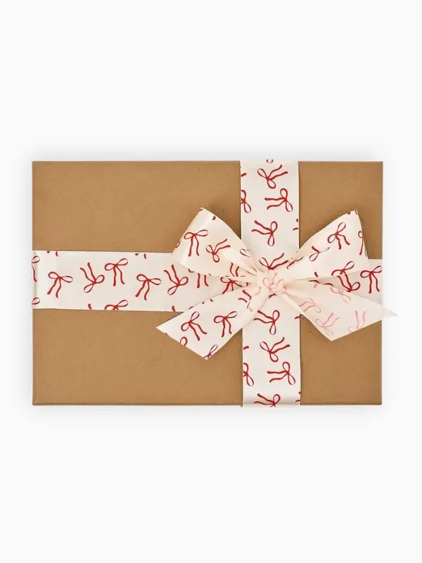 Лента атласная &laquo;Бантики&raquo;, розовая, 4 см &times; 5 м