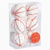 Ёлочные игрушки &laquo;Вилей&raquo;, шары новогодние, d=6 см, 6 шт., белый