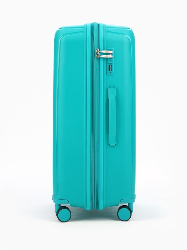 Чемодан 28 Чемодан 28", PP, 49*30*76, отд на молнии, код замок, 4 колеса, зеленый