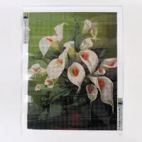 Алмазная вышивка полное заполнение "Каллы", 30*40 см, на холсте Алмазная вышивка полное заполнение "Каллы", 30*40 см, на холсте