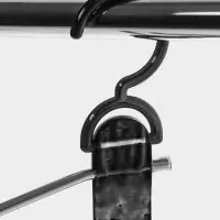 Вешалка для брюк многоуровневая, трансформер, 30.5&times;32&times;7.5 см, 5 уровней, прозрачная чёрная