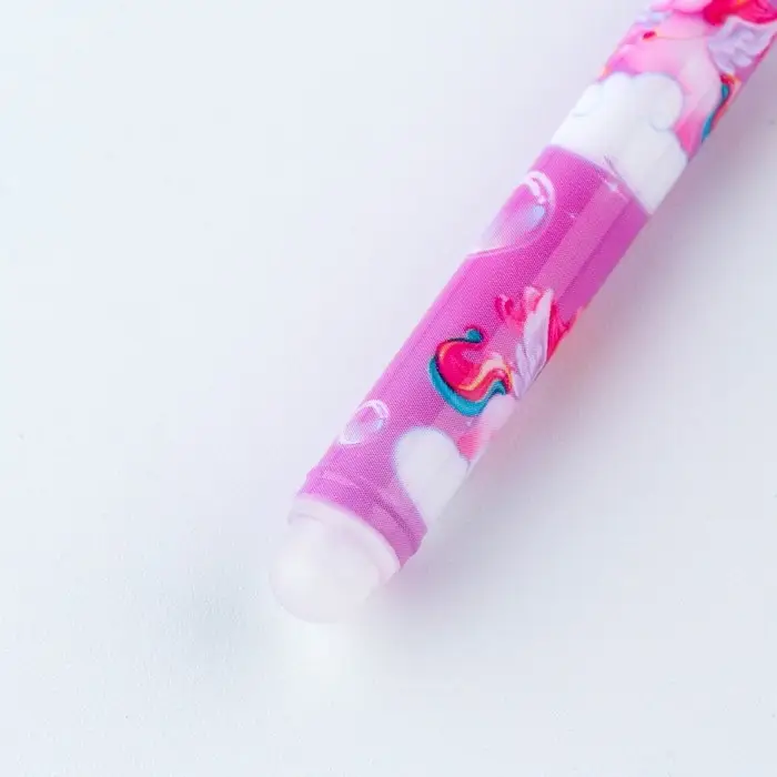 Ручка пиши-стирай, синяя паста, гелевая, 0.5 мм, с колпачком, пластик «Единорог» Ручка пиши-стирай, синяя паста, гелевая, 0.5 мм, с колпачком, пластик «Единорог»