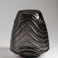 Ваза для цветов &laquo;Флер&raquo;, 19.5&times;16 см, стекло, серая