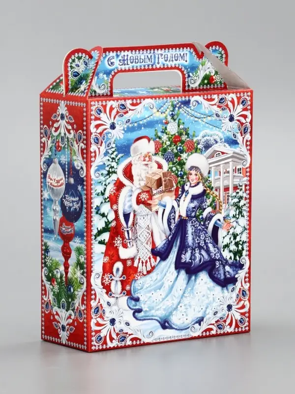 Подарочная коробка новогодняя «Кремль». для сладких подарков, 14×6×21 см Подарочная коробка новогодняя «Кремль». для сладких подарков, 14×6×21 см
