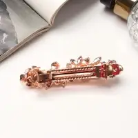 Заколка-автомат для волос &laquo;Джоззи&raquo;, жемчуг листочки, 9 см, золото