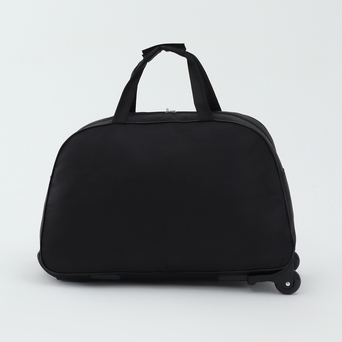 Сумка дорожная на колёсах, наружный карман, цвет чёрный Сумка дорожная на колёсах, наружный карман, цвет чёрный
