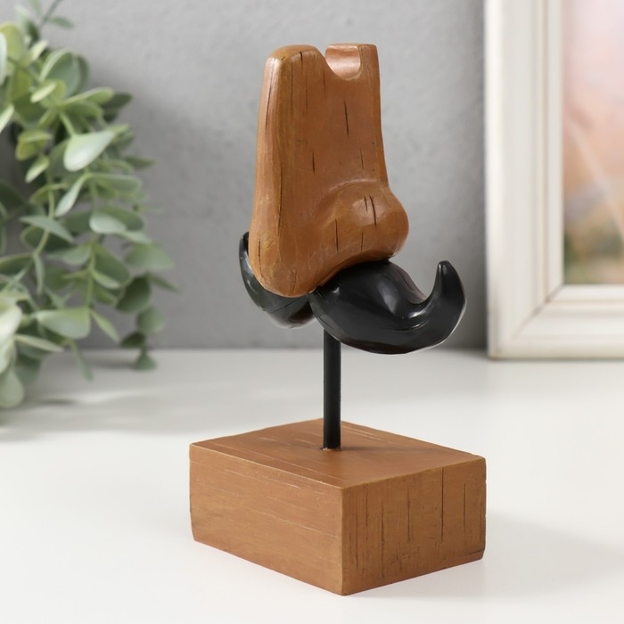 Сувенир полистоун подставка под очки "Усы и нос" 10,5х5,3х14 см