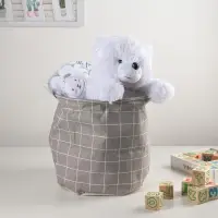 Корзина для белья Доляна &laquo;Клетка&raquo;, 30&times;30&times;30 см, серая