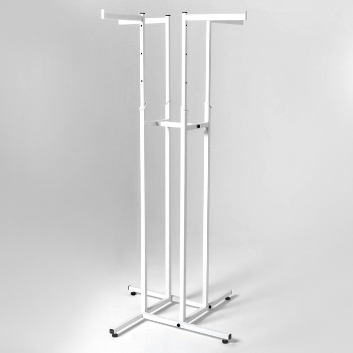 Вешала четырёхстороннее, напольное, регулируемая с четырьмя прямыми кронштейнами 86×86×120-180 см, цвет белый Вешала четырёхстороннее, напольное, регулируемая с четырьмя прямыми кронштейнами 86×86×120-180 см, цвет белый