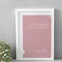 Фоторамка для фото 21х29,7 см (А4) "Oframe", пластик, белый, (пластик экран)