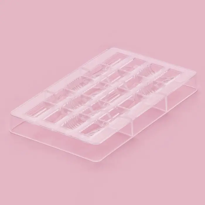 Форма для конфет и шоколада &laquo;Фигурный батончик&raquo;, 20&times;12&times;2.5 см, 20 ячеек 3.3&times;1.6&times;0.8 см, пластик, прозрачная