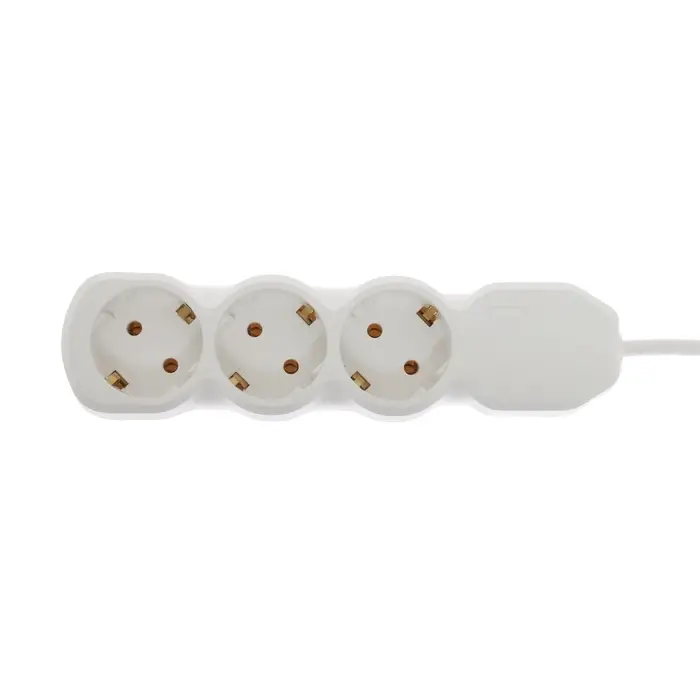 Удлинитель сетевой Luazon Lighting ECO 3 розетки, 10 м, 10 А, 2200 Вт, заземление, белый