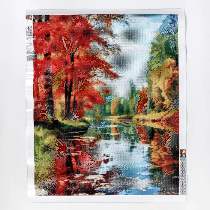 Алмазная вышивка полное заполнение Алмазная вышивка полное заполнение "Осенний пейзаж", на холсте 40*50 см