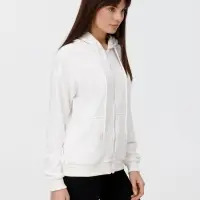 Толстовка унисекс оверсайз на молнии Zippy Terry, белая, размер XL/XXL