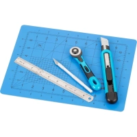 Набор для вырезания Topfort A4, нож макет, нож 9 мм, нож рол 18мм, лин