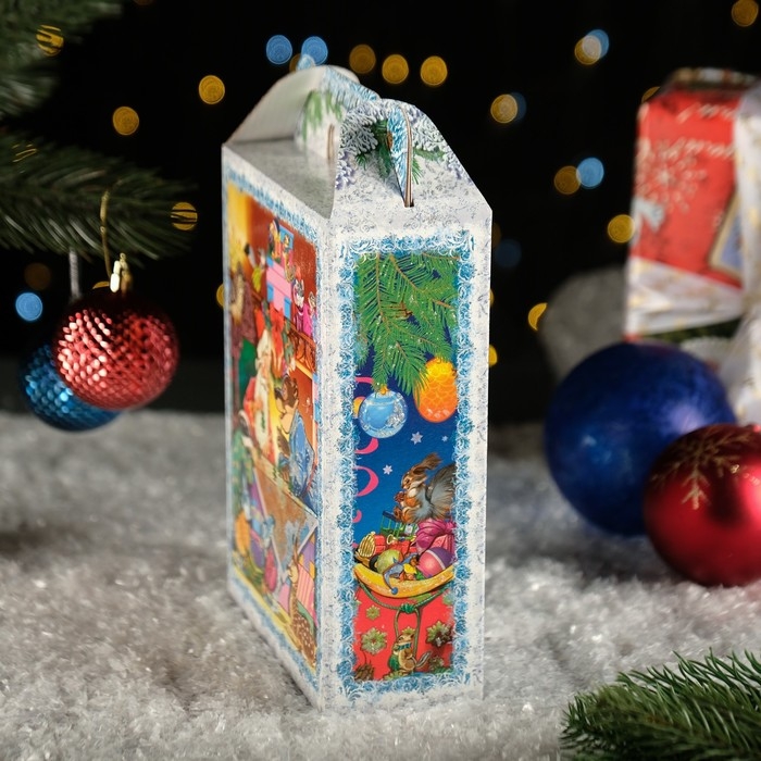 Новый год. Подарочная коробка "Мастерская Деда Мороза", 16,8 х 7 х 25см.