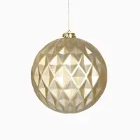 Ёлочные игрушки &laquo;Праздничное ассорти&raquo;, шары новогодние, d=15 см, набор 3 шт., бело-золотой