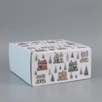 Коробка подарочная самосборная &laquo;С Новым годом!&raquo;, 24&times;24&times;12 см