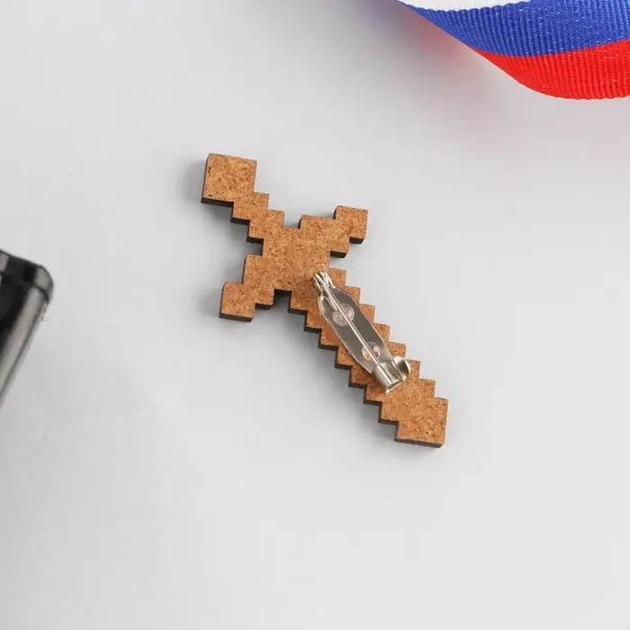 Значок деревянный «Моему защитнику», 3,9 х 3,8 см