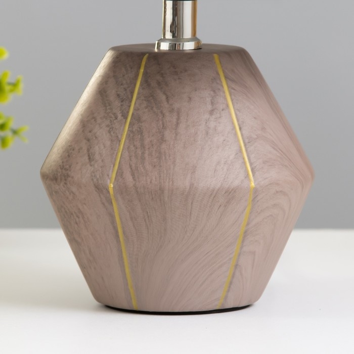 Настольная лампа Настольная лампа "Амандин" E14 40Вт коричневый-золото 23х23х35 см RISALUX