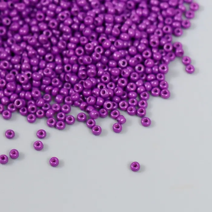 Бисер стекло 12/0  Бисер стекло 12/0 "Серо-фиолетовый" 15 гр