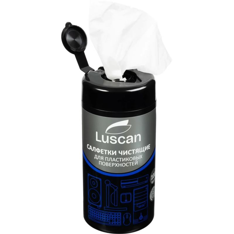 Салфетки д/поверхностей Luscan, туба, пов/пл, 100 шт, 130х150