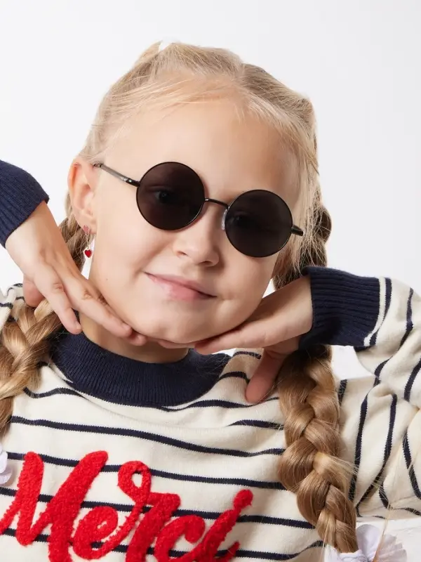 Очки солнцезащитные детские &laquo;OneSun. Круглые&raquo;, чёрный