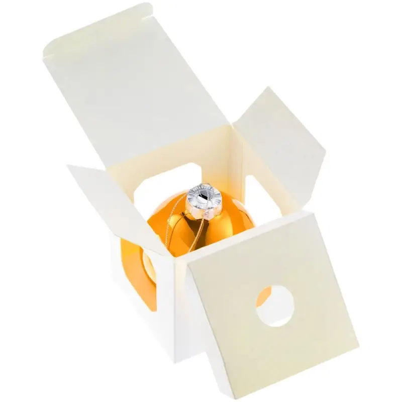 Елочный шар Finery Gloss, 8 см, глянцевый оранжевый Елочный шар Finery Gloss, 8 см, глянцевый оранжевый