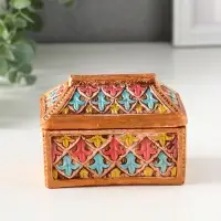Шкатулка "Ларец цветной" 7,5х10х6 см Шкатулка "Ларец цветной" 7,5х10х6 см