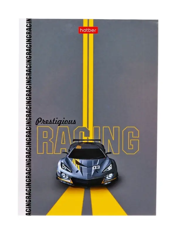 Блокнот А6, 32 листа в клетку на скобе Hatber &laquo;Престижные гонки&raquo;, обложка мелованныя бумага, глянцевая ламинация, блок офсет, МИКС 8 видов