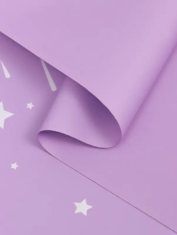 Пленка флористическая для цветов, &laquo;Звездопад&raquo;, сиреневая, 57&times;57 см