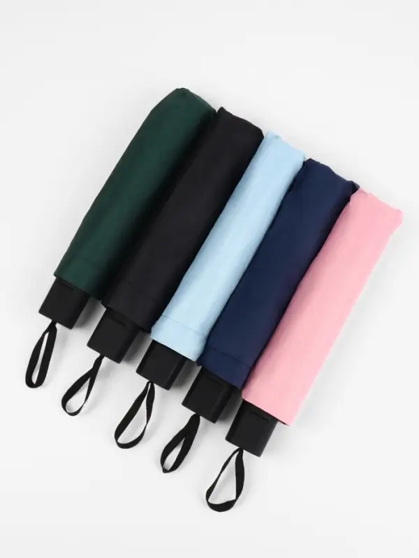 Зонт механический &laquo;Однотон&raquo;, эпонж, 4 сложения, 8 спиц, R=47/55 см, d=94 см, МИКС