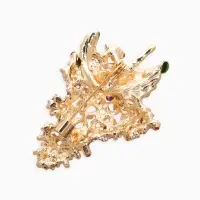 Брошь "Цветок Сирени", цвет фиолетово-зелёная в золоте Брошь "Цветок Сирени", цвет фиолетово-зелёная в золоте