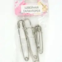 Набор булавок шляпных, 38/50/63/70/90/100 мм, 6 шт.