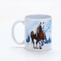 Кружка керамическая новогодняя «Вершины гор», 320 мл