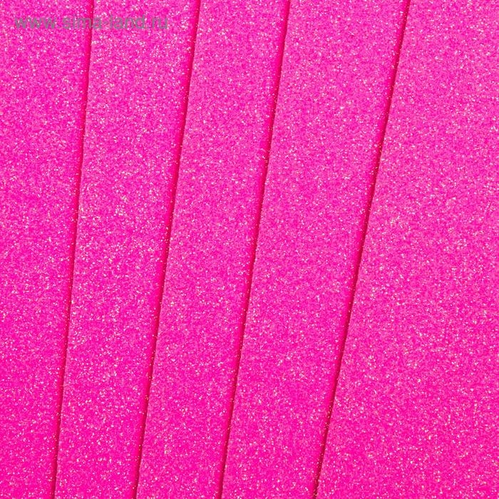 Фоамиран  Фоамиран "Неоновый блеск - ярко-розовый" 2 мм формат А4 (набор 5 листов)