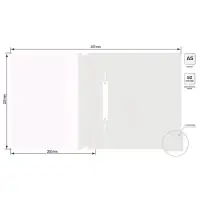 Папка-скоросшиватель Calligrata, А5, 180 мкм, с прозрачным верхом, белая