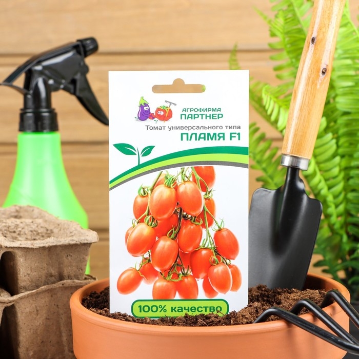 Семена Томат Семена Томат "Пламя", F1, детерминантный,10 шт