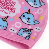 Шапочка для плавания детская ONLYTOP &laquo;Нарвалы&raquo;, тканевая, обхват 46-52 см